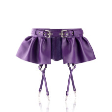 Fetish Basque Skirt With Garters "Calypso" Purple