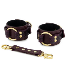 Ankle Cuffs "Burgundy Snake"