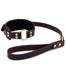 Collar & Leash "Burgundy Snake"