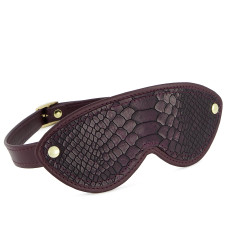 Snake Embossed Eye Mask "Burgundy Snake"